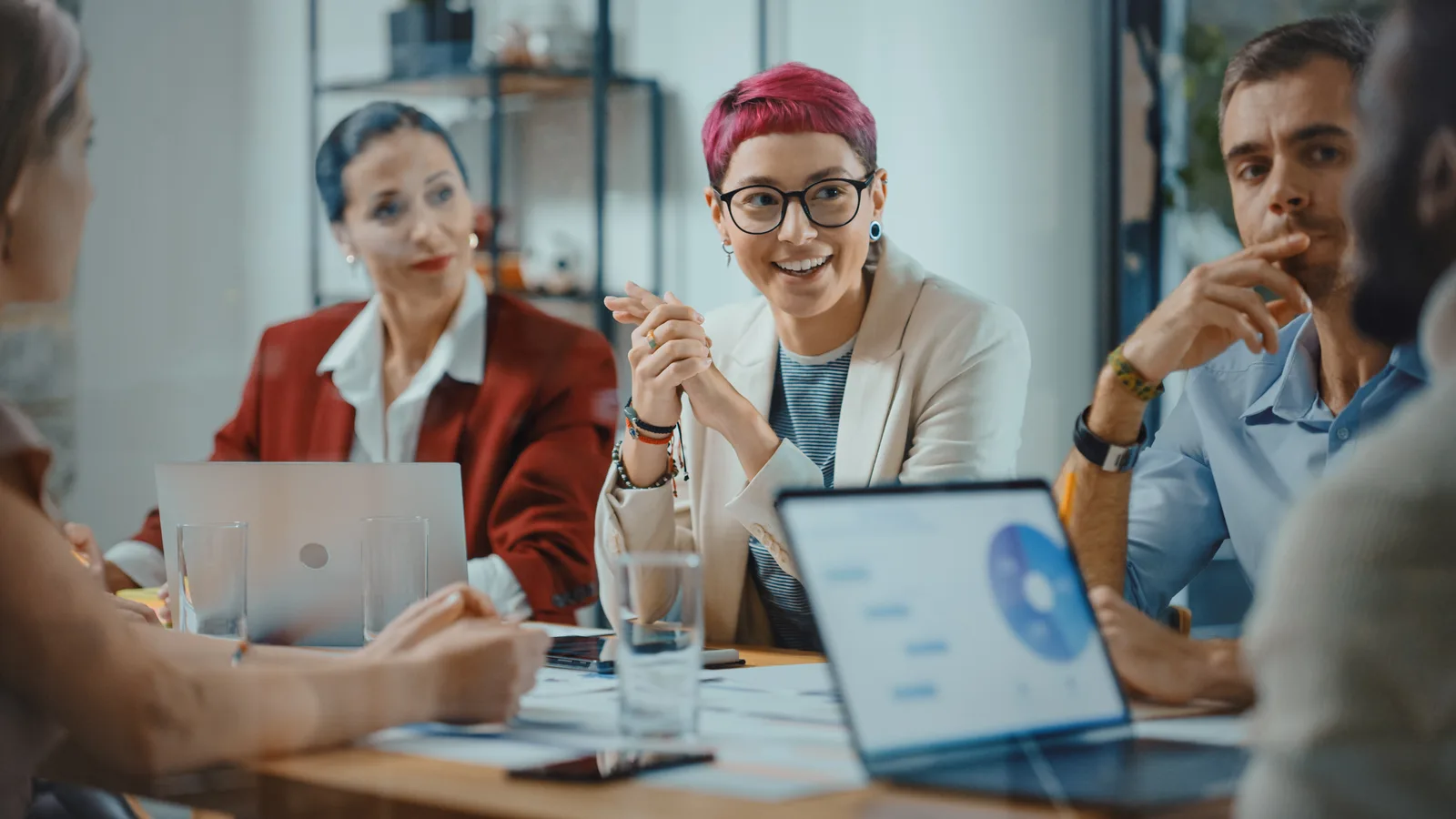 Members of the Acadia team in a meeting