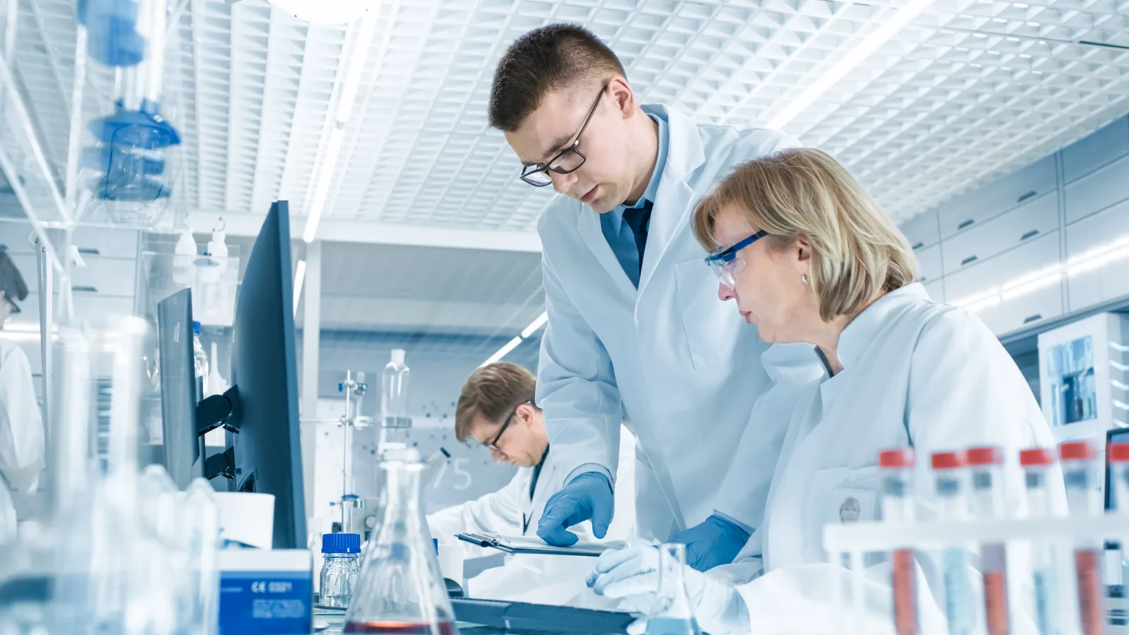 Acadia scientists in a lab