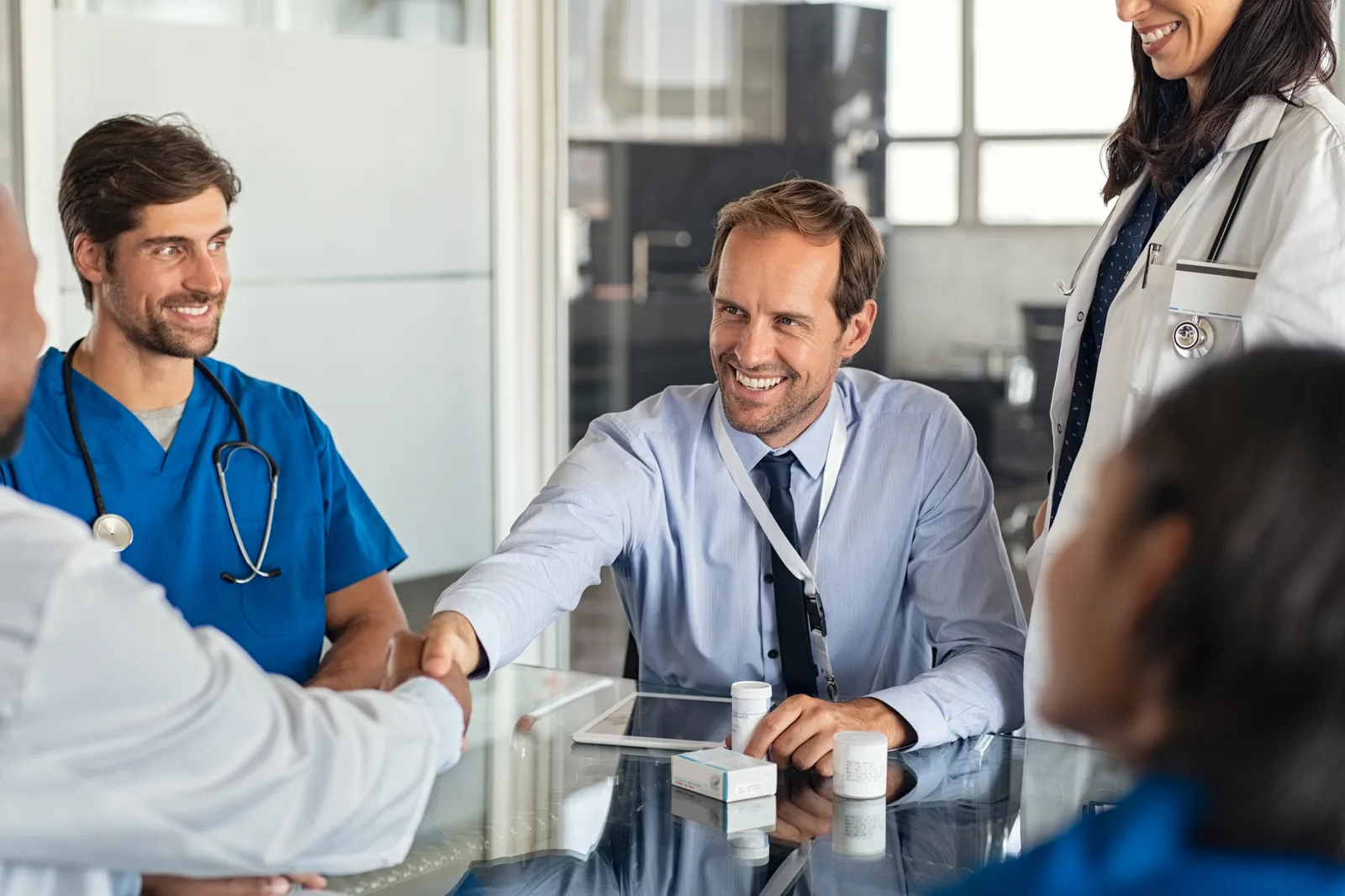 Doctors shaking hands